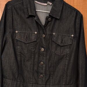 Roaman's Dark Denim Jean Jacket 14W